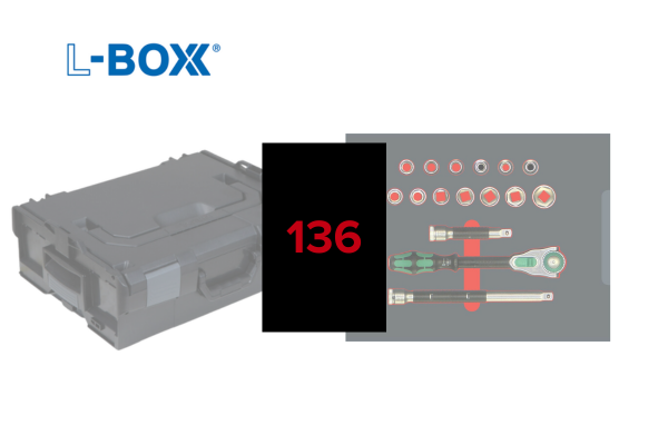 Inserto in schiuma per L-Boxx 136